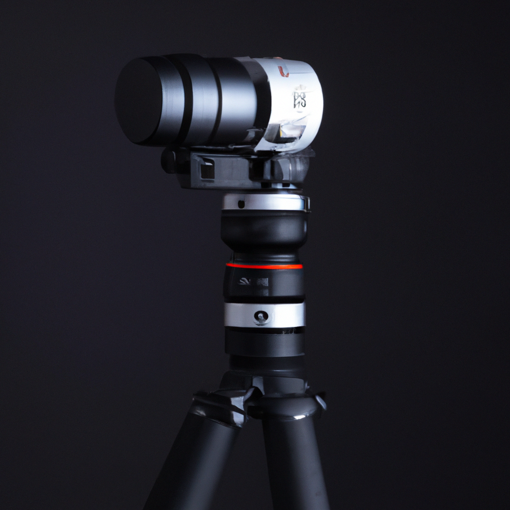 Estudio fotográfico minimalista en Santiago de Chile, con cámara Canon, lentes, softbox y trípodes, iluminación cálida y detalles nítidos